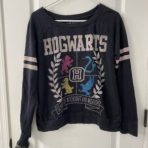 Hogwarts Black Crew Neck Sweater